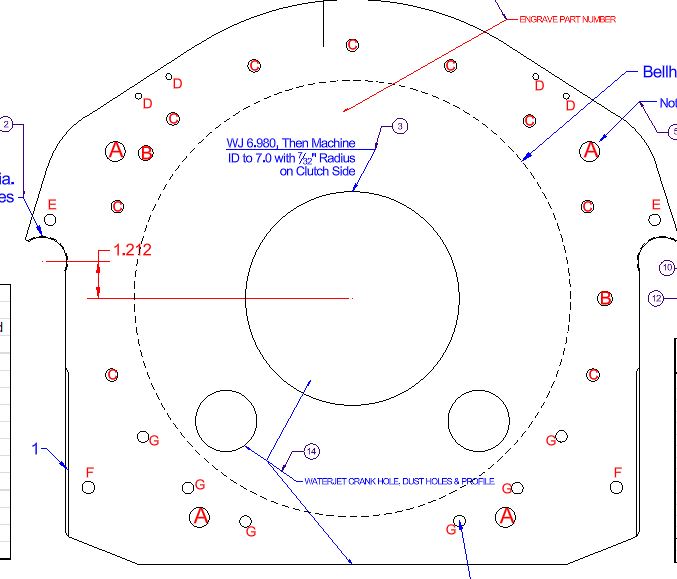 M-2290 Style Rear Motor Plate - HG45