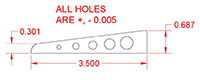LINEAR PEDAL - MOUNT TAB GUSSET