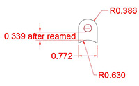 Wingspar Tab - for M-4260, 5/16" Hole