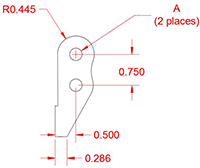 Front Motor Plate Tab 